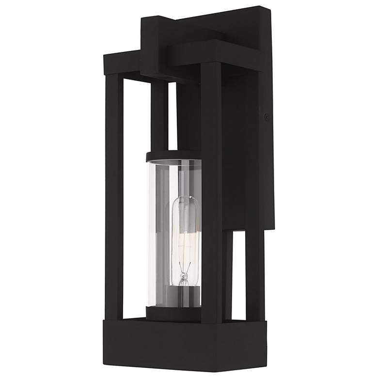 Image 4 Livex Delancey 16" High Black Outdoor Wall Light more views