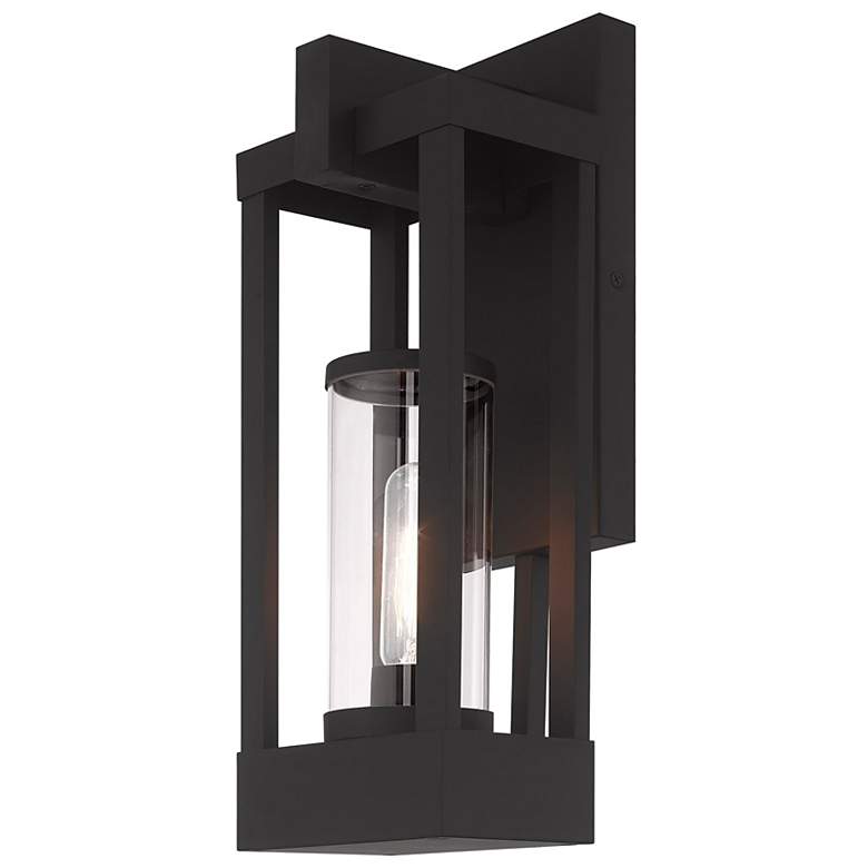 Image 7 Livex Delancey 16" High Black Outdoor Wall Light more views