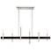 Livex Denmark 40"W Brushed Nickel 6-Light Linear Chandelier