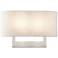 Livex Donner 15" Wide Nickel and Oatmeal Shade Wall Sconce