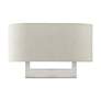 3_Livex Donner 15" Wide Nickel and Oatmeal Shade Wall Sconce more views