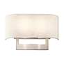 4_Livex Donner 15" Wide Nickel and Oatmeal Shade Wall Sconce more views