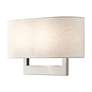 5_Livex Donner 15" Wide Nickel and Oatmeal Shade Wall Sconce more views