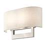 6_Livex Donner 15" Wide Nickel and Oatmeal Shade Wall Sconce more views
