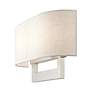 7_Livex Donner 15" Wide Nickel and Oatmeal Shade Wall Sconce more views