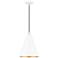 Livex Dulce 10" Wide Shiny White Cone Mini Pendant