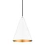 3_Livex Dulce 10" Wide Shiny White Cone Mini Pendant more views