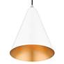 5_Livex Dulce 10" Wide Shiny White Cone Mini Pendant more views