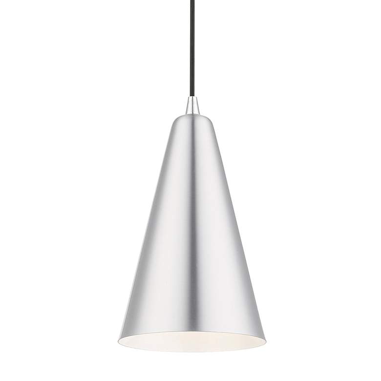 Image 4 Livex Dulce 7 1/2" Chrome and Brushed Aluminum Modern Mini Pendant more views