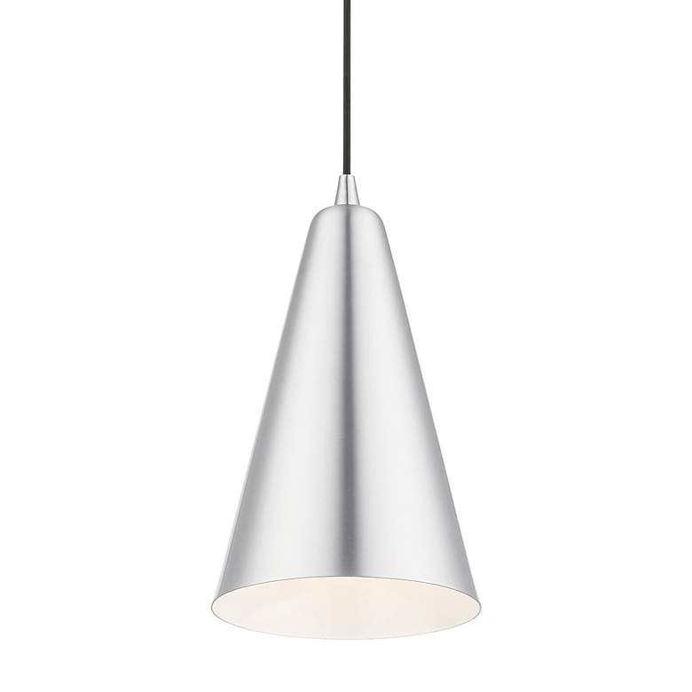 Image 5 Livex Dulce 7 1/2" Chrome and Brushed Aluminum Modern Mini Pendant more views