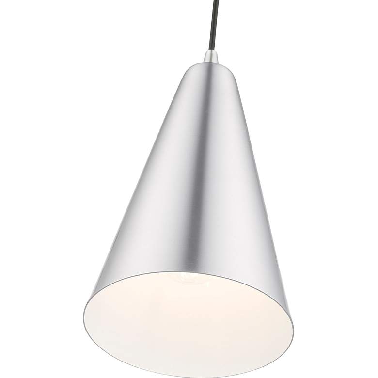Image 6 Livex Dulce 7 1/2" Chrome and Brushed Aluminum Modern Mini Pendant more views