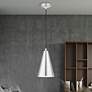 1_Livex Dulce 7 1/2" Wide Brushed Aluminum Mini Pendant