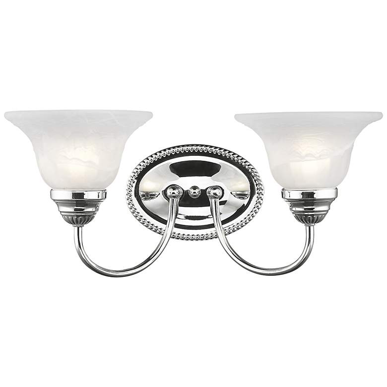 Image 2 Livex Edgemont 17" Wide 2-Light Chrome Finish Vanity Bath Light