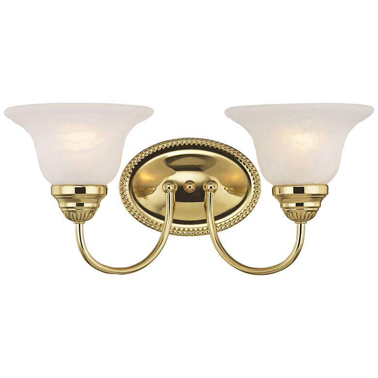 Image 5 Livex Edgemont 17 inch Wide 2-Light Polished Brass Bath Vanity Light more views