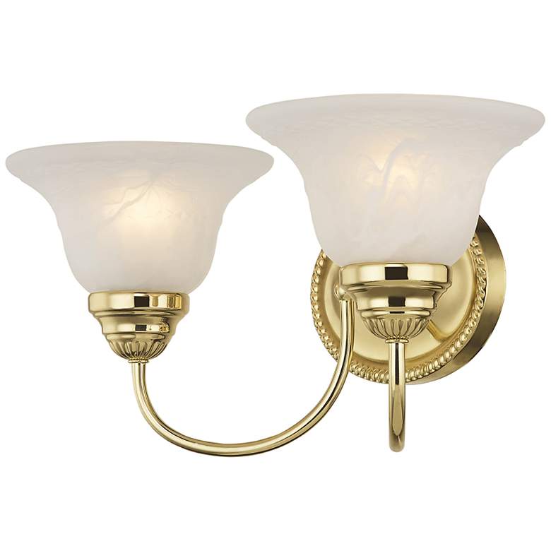 Image 6 Livex Edgemont 17 inch Wide 2-Light Polished Brass Bath Vanity Light more views