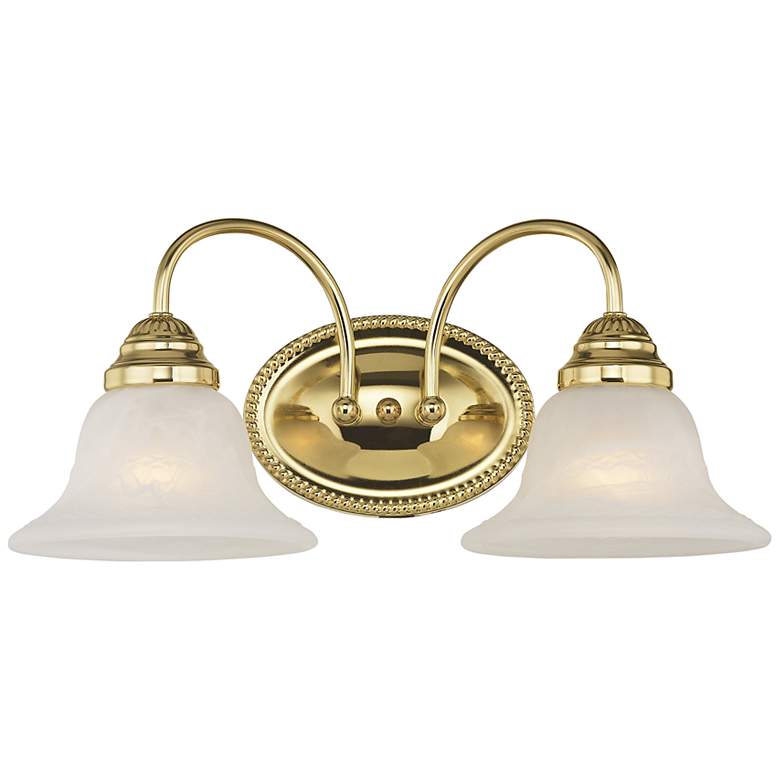 Image 7 Livex Edgemont 17 inch Wide 2-Light Polished Brass Bath Vanity Light more views