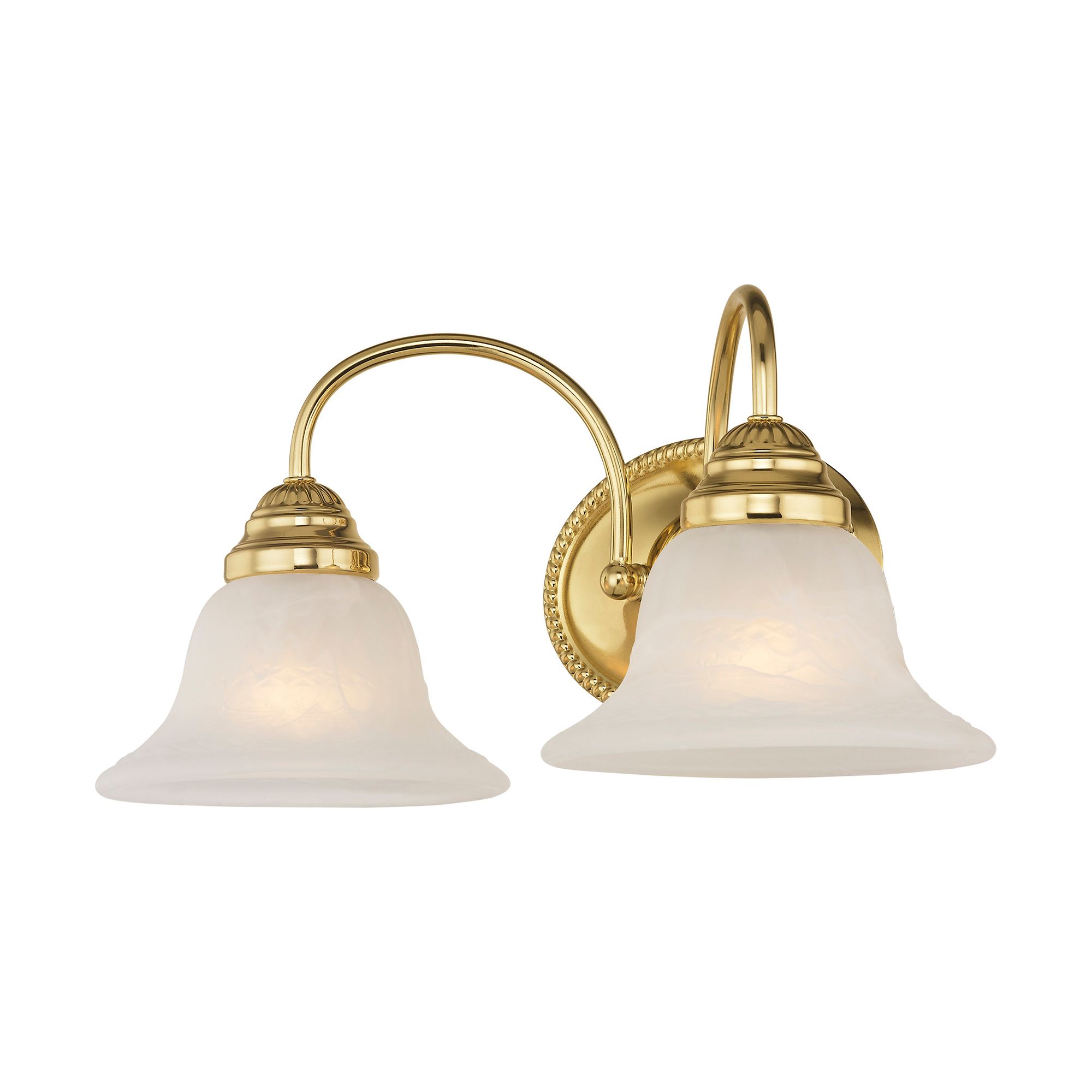 Livex Edgemont 17" Wide 2-Light Polished Brass Bath Vanity Light in scene