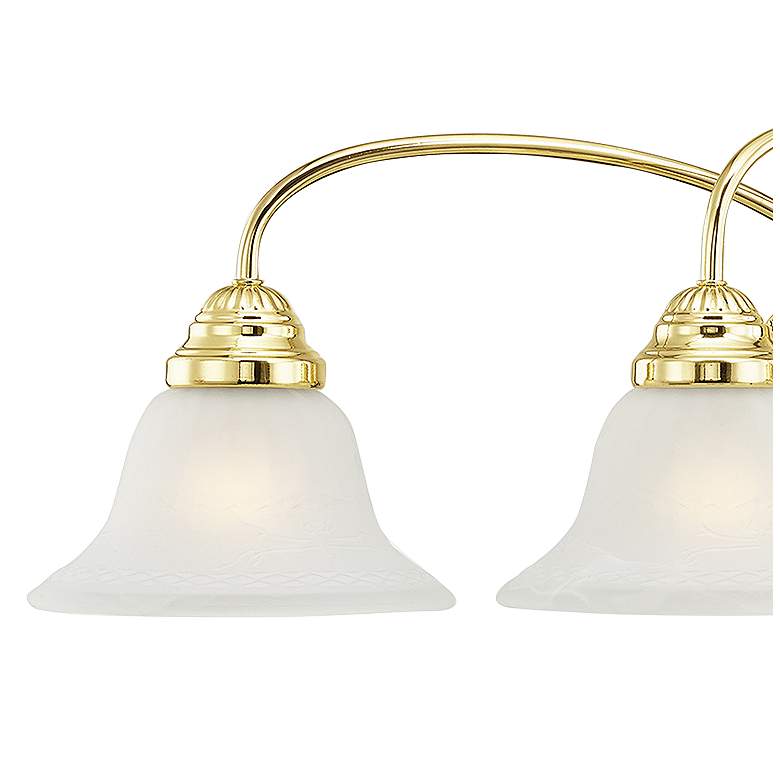 Image 4 Livex Edgemont 30.5" Wide 4-Light Polished Brass Bath Vanity Light more views