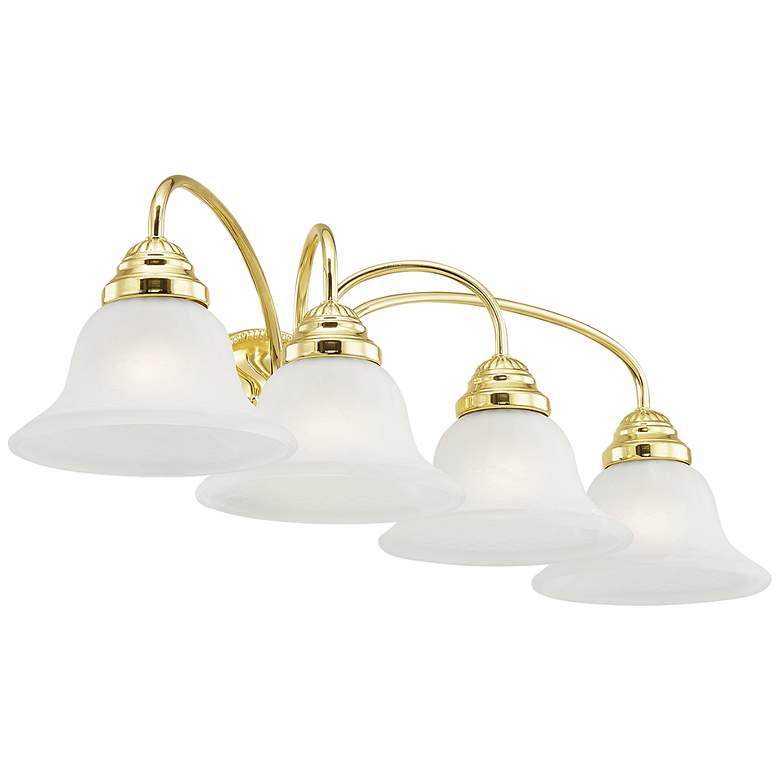 Image 6 Livex Edgemont 30.5 inch Wide 4-Light Polished Brass Bath Vanity Light more views