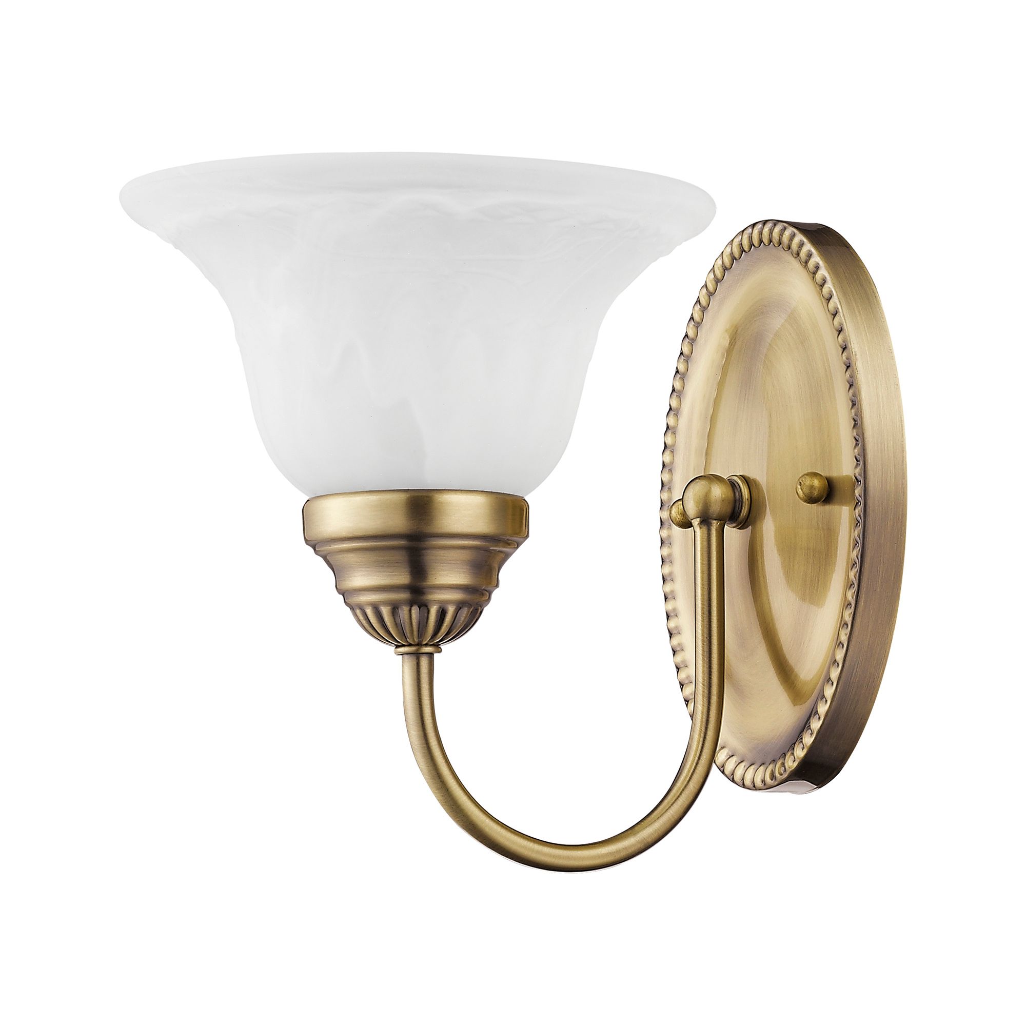 Image 3 Livex Edgemont 8" High Antique Brass Wall Sconce more views
