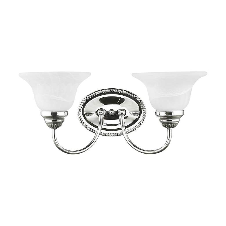 Image 3 Livex Edgemont 8" High Polished Chrome 2-Light Wall Sconce more views