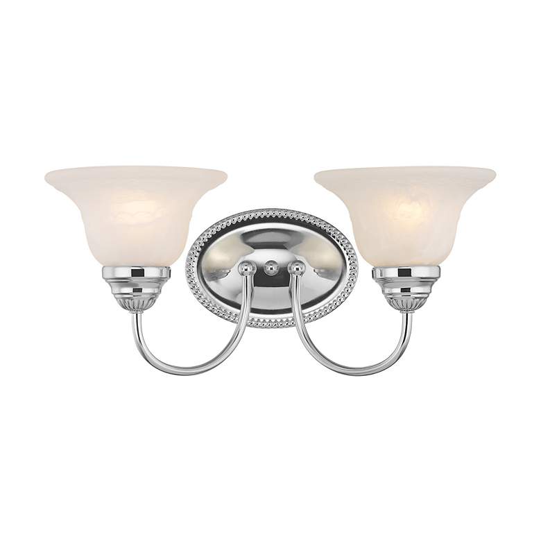 Image 4 Livex Edgemont 8" High Polished Chrome 2-Light Wall Sconce more views