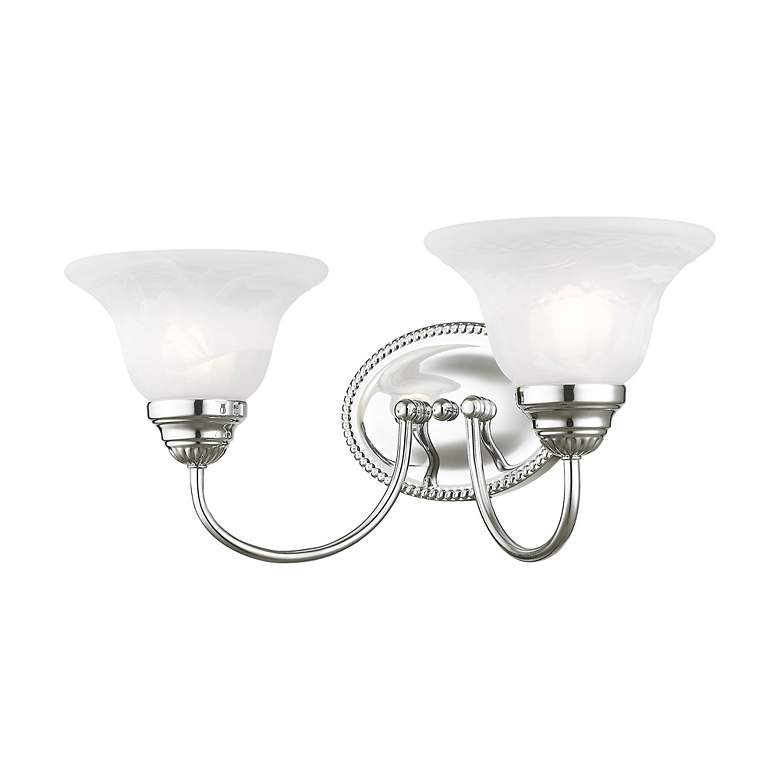 Image 6 Livex Edgemont 8" High Polished Chrome 2-Light Wall Sconce more views