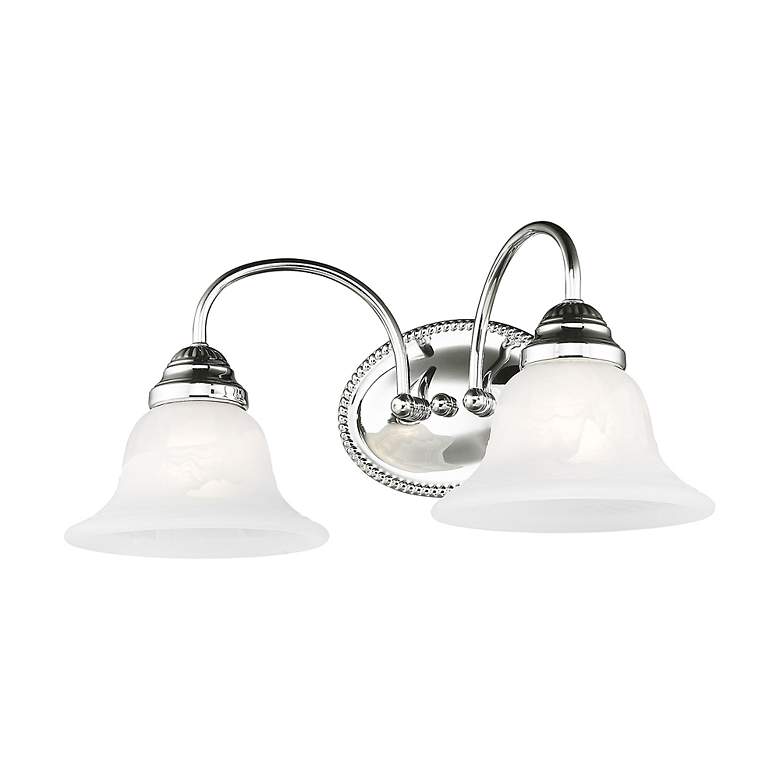 Image 7 Livex Edgemont 8" High Polished Chrome 2-Light Wall Sconce more views