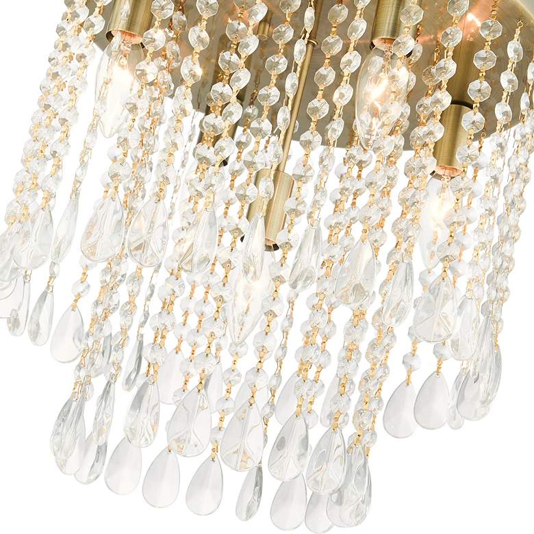 Image 6 Livex Elizabeth 13 3/4"W Antique Brass 5-Light Ceiling Light more views