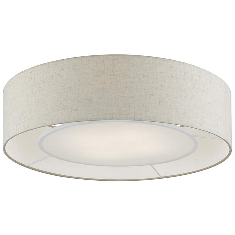 Image 7 Livex Ellsworth 21" 4-Light Silver and Gray Semi-Flush Ceiling Light more views