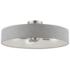 Livex Elmhurst 22" Wide 4-Light Nickel Gray Shade Drum Ceiling Light