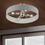 Thumbnail1 of Livex Elmhurst 22" Wide 4-Light Nickel Gray Shade Drum Ceiling Light