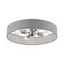 Thumbnail3 of Livex Elmhurst 22" Wide 4-Light Nickel Gray Shade Drum Ceiling Light more views