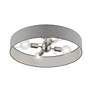 Thumbnail4 of Livex Elmhurst 22" Wide 4-Light Nickel Gray Shade Drum Ceiling Light more views