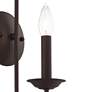 Livex Estate 16" High Traditional Candlestick Style Bronze Wall Sconce