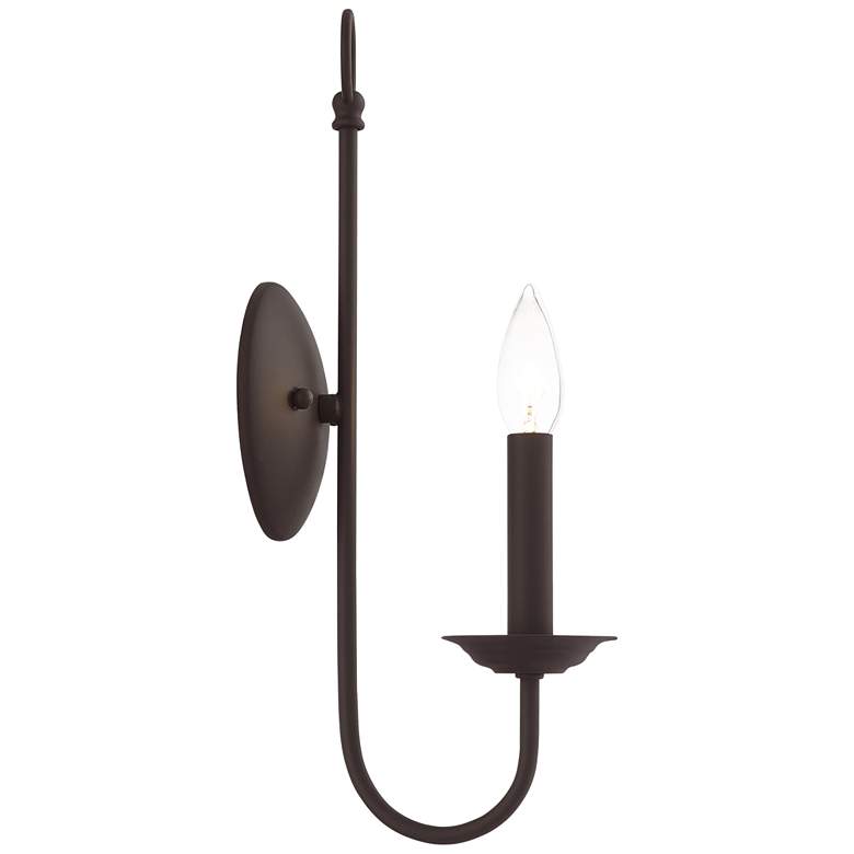 Image 4 Livex Estate 16" High Traditional Candlestick Style Bronze Wall Sconce more views