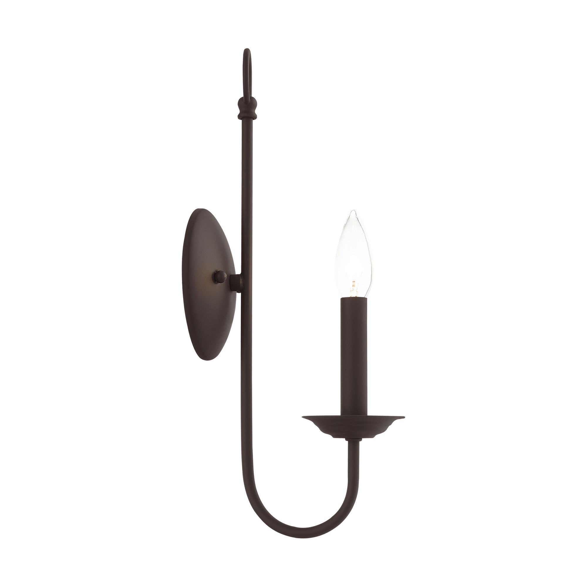 Livex Estate 16" High Traditional Candlestick Style Bronze Wall Sconce