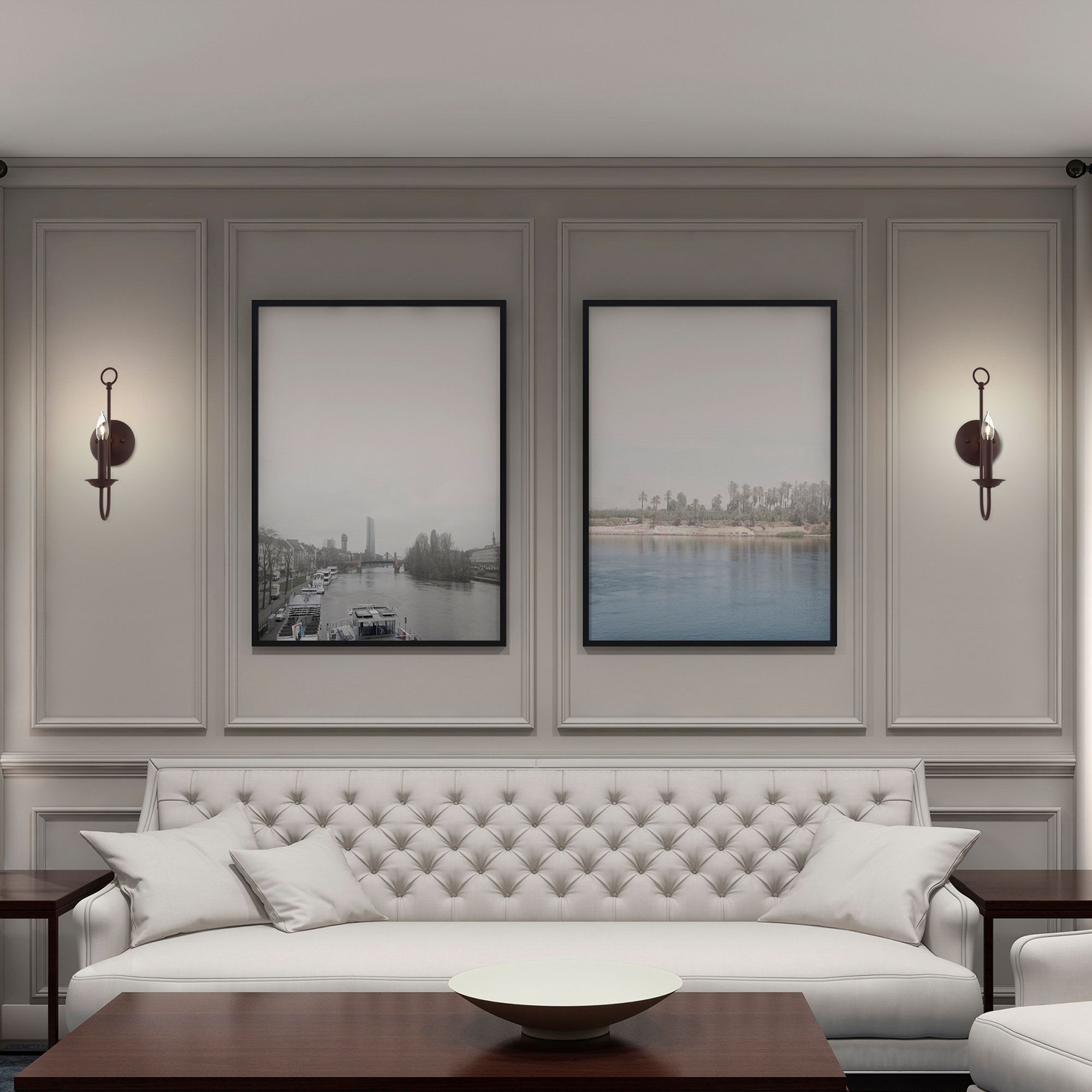 Livex Estate 16" High Traditional Candlestick Style Bronze Wall Sconce