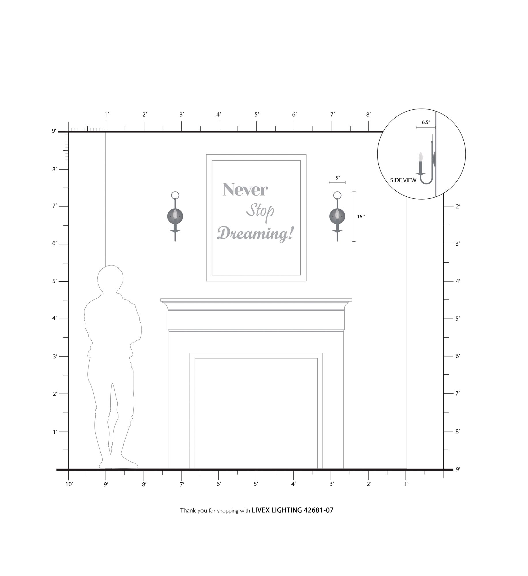 Livex Estate 16" High Traditional Candlestick Style Bronze Wall Sconce