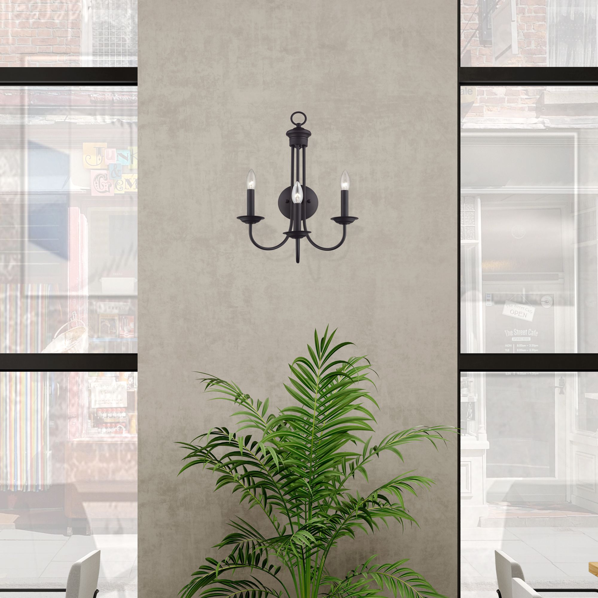 Livex Estate 20 3/4" High Bronze 3-Light Wall Sconce