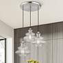 1_Livex Everett 20" Wide Brushed Nickel Multi-Light Pendant