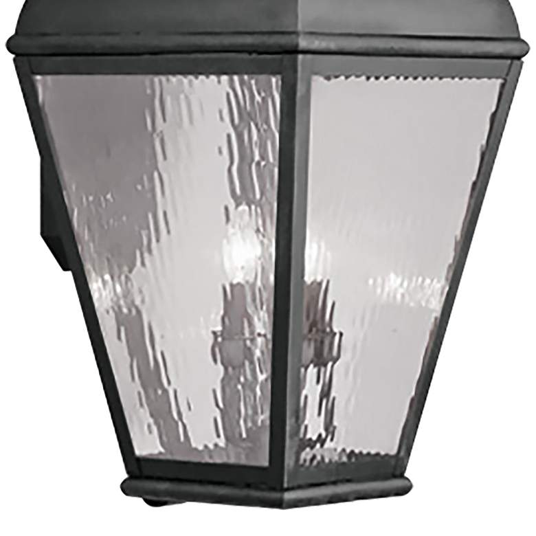 Image 2 Livex Exeter 38" High Black and Water Glass Traditional Outdoor Light more views