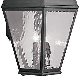 Image2 of Livex Exeter 38" High Black and Water Glass Traditional Outdoor Light more views