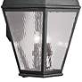 Livex Exeter 38" High Black and Water Glass Traditional Outdoor Light