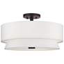 2_Livex Fontana 18" 4-Light Bronze Off-White Double Drum Ceiling Light