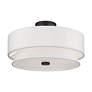 3_Livex Fontana 18" 4-Light Bronze Off-White Double Drum Ceiling Light more views