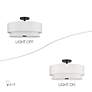 7_Livex Fontana 18" 4-Light Bronze Off-White Double Drum Ceiling Light more views