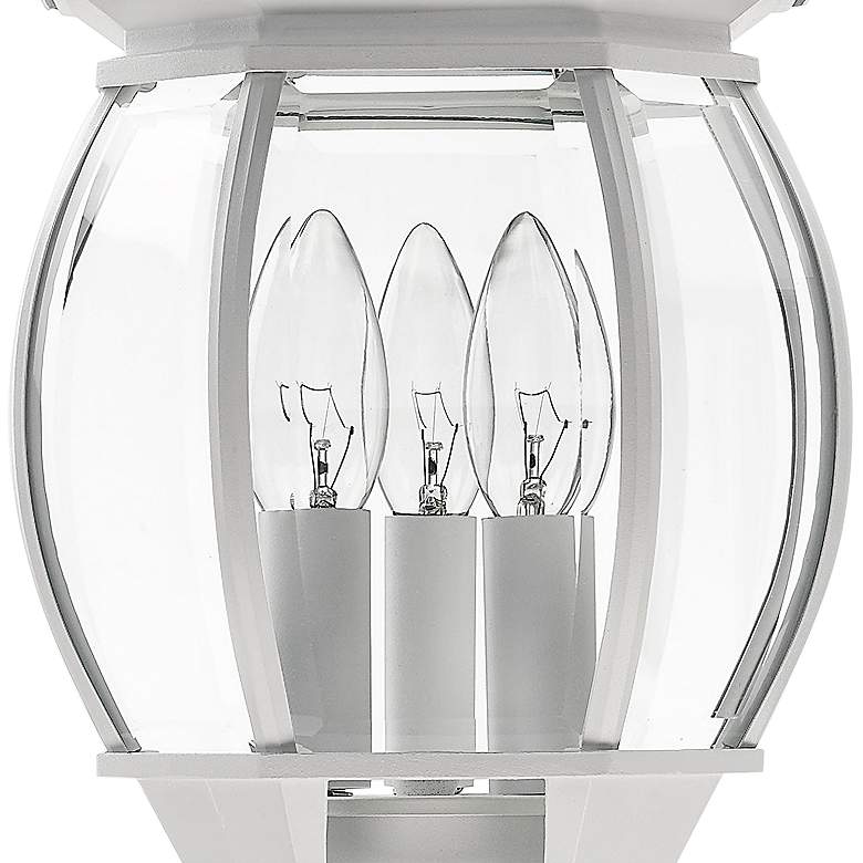 Image 2 Livex Frontenac 21" High Textured White Lantern Outdoor Post Light more views