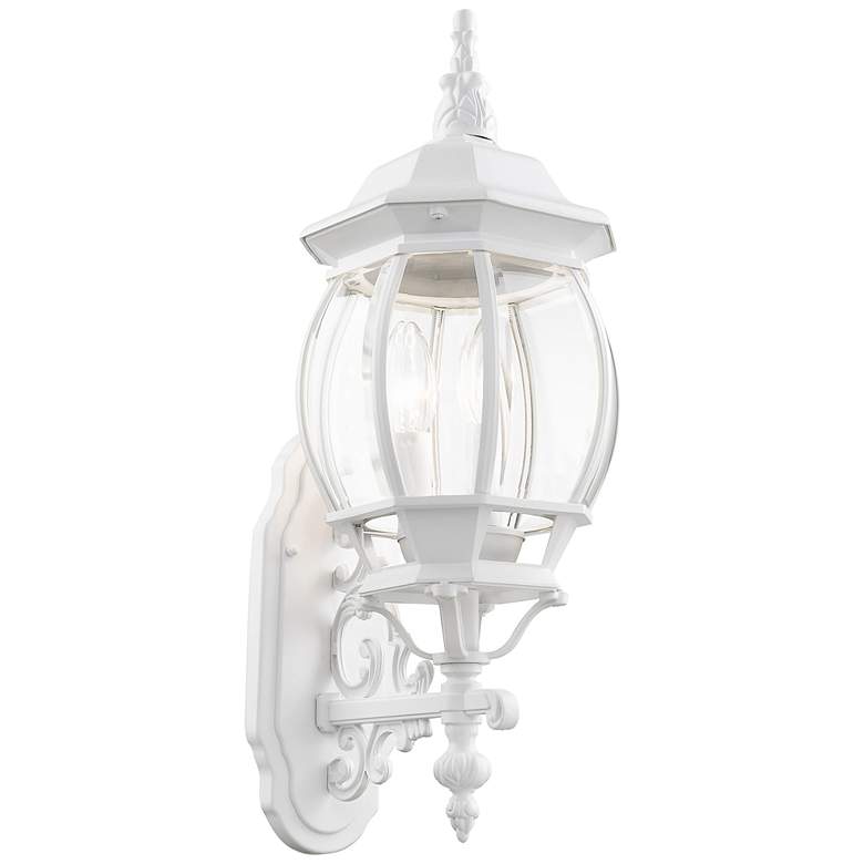Image 2 Livex Frontenac 23" High White Upward Lantern Outdoor Wall Light