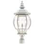 1_Livex Frontenac 27 1/2" Textured White Lantern Outdoor Post Light
